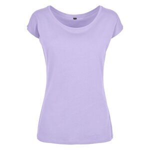 Build Your Brand Womens/Ladies Wide Neck / Lilac